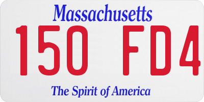 MA license plate 150FD4