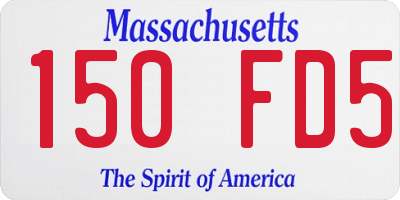 MA license plate 150FD5