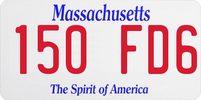 MA license plate 150FD6