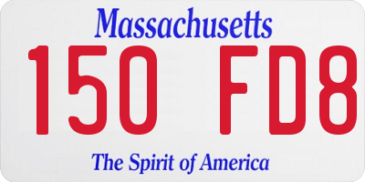 MA license plate 150FD8