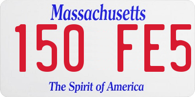 MA license plate 150FE5