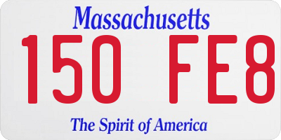 MA license plate 150FE8