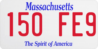 MA license plate 150FE9