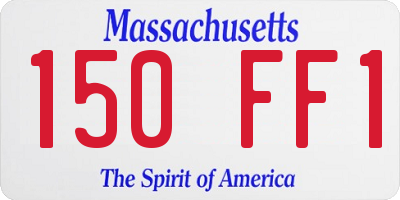 MA license plate 150FF1