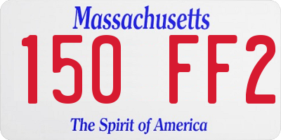MA license plate 150FF2
