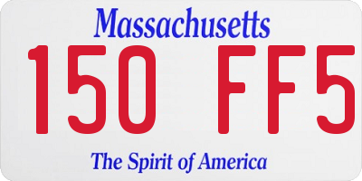 MA license plate 150FF5