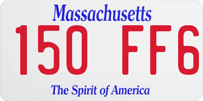MA license plate 150FF6