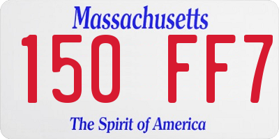 MA license plate 150FF7