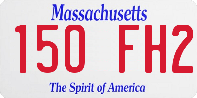MA license plate 150FH2