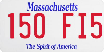 MA license plate 150FI5