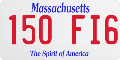 MA license plate 150FI6