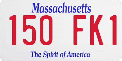 MA license plate 150FK1