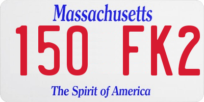MA license plate 150FK2