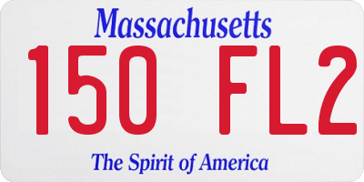 MA license plate 150FL2