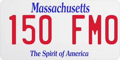 MA license plate 150FM0