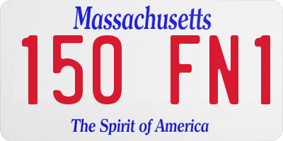 MA license plate 150FN1