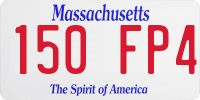 MA license plate 150FP4