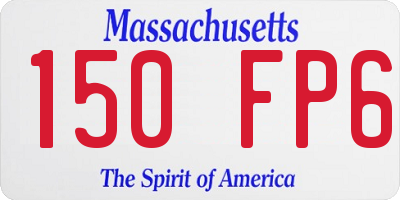 MA license plate 150FP6