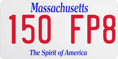 MA license plate 150FP8