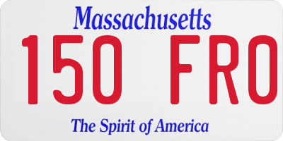 MA license plate 150FR0