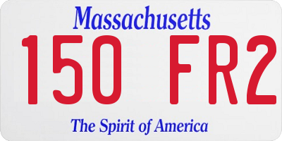 MA license plate 150FR2