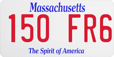 MA license plate 150FR6
