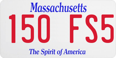 MA license plate 150FS5