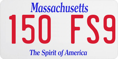 MA license plate 150FS9