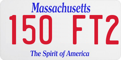 MA license plate 150FT2