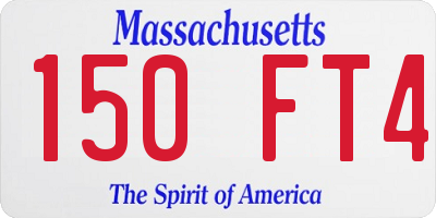 MA license plate 150FT4