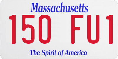 MA license plate 150FU1
