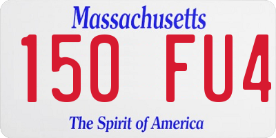 MA license plate 150FU4