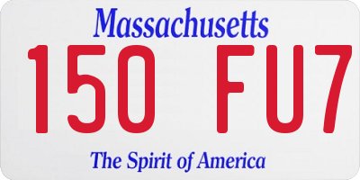 MA license plate 150FU7