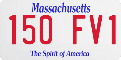 MA license plate 150FV1