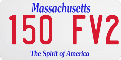 MA license plate 150FV2