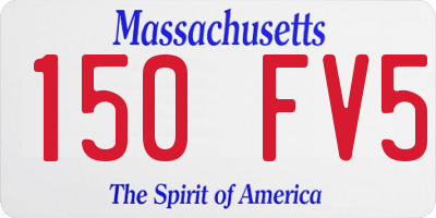 MA license plate 150FV5