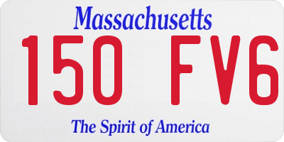 MA license plate 150FV6