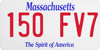 MA license plate 150FV7
