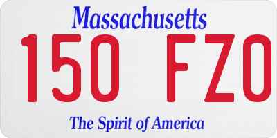 MA license plate 150FZ0