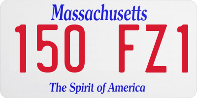 MA license plate 150FZ1