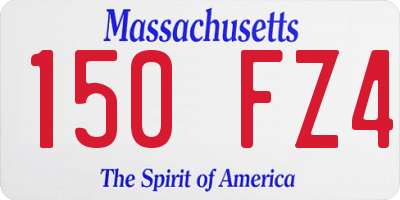 MA license plate 150FZ4