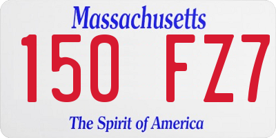 MA license plate 150FZ7