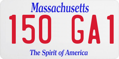 MA license plate 150GA1