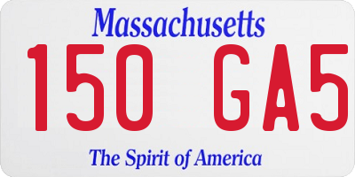 MA license plate 150GA5