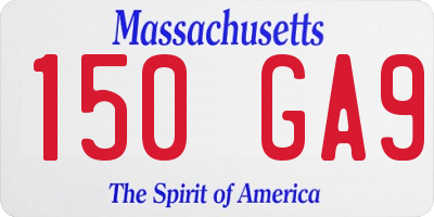 MA license plate 150GA9