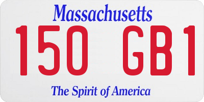 MA license plate 150GB1