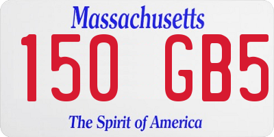 MA license plate 150GB5
