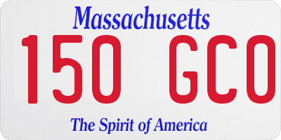 MA license plate 150GC0