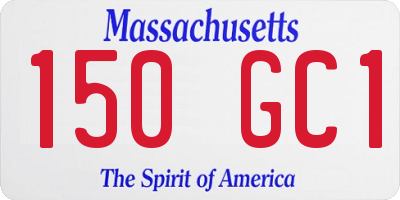 MA license plate 150GC1