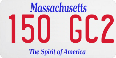 MA license plate 150GC2